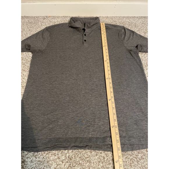 Lululemon Evolution Polo Shirt Mens XL Gray Heather Short Sleeve Athleisure - Picture 8 of 8